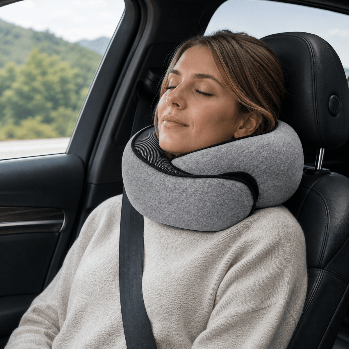U-Memory Foam Travel Pillow - Comfortable Sleep in Transit