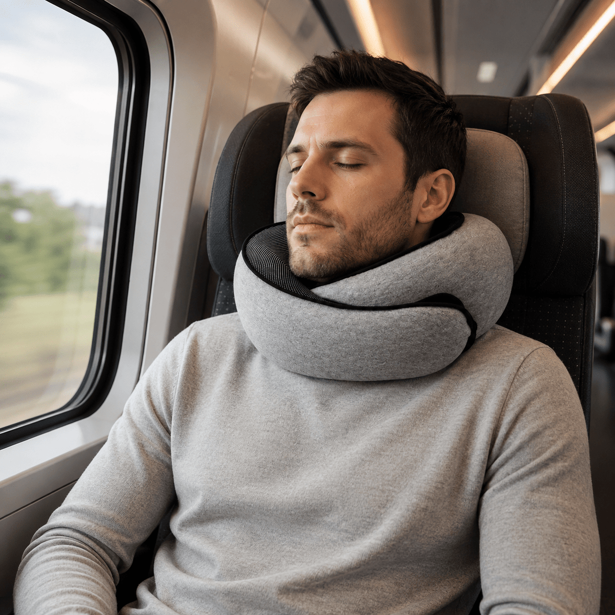 U-Memory Foam Travel Pillow - Comfortable Sleep in Transit