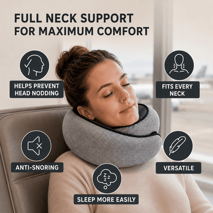 U-Memory Foam Travel Pillow - Comfortable Sleep in Transit