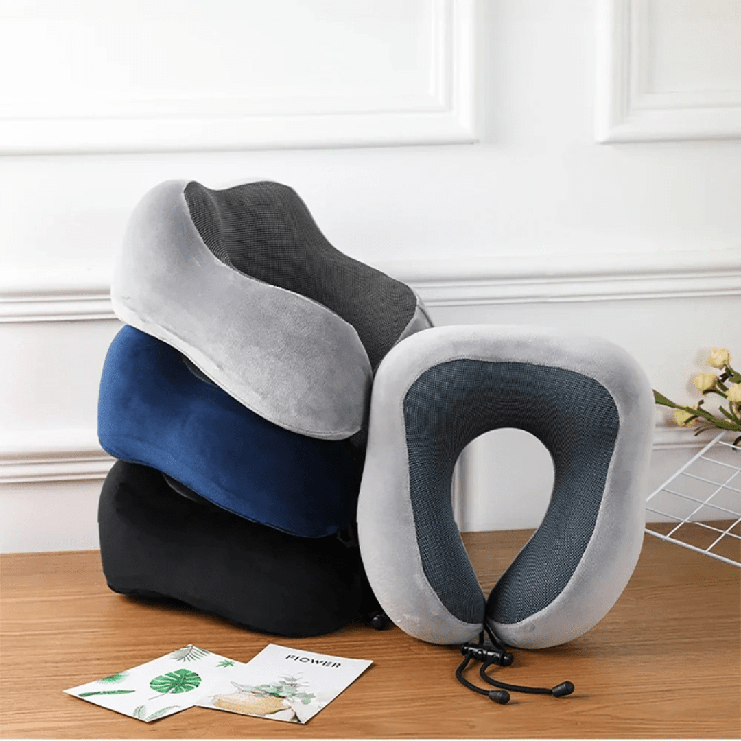 Travel Memory Foam Ergonomic Pillow - All-Position Comfort