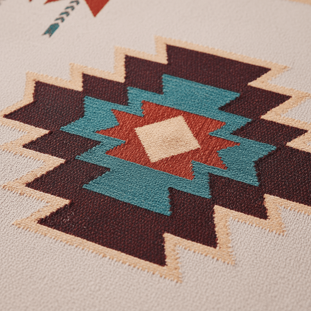 Aztec Oversized Fringed Throw - Ethnic Boho Pattern Blanket