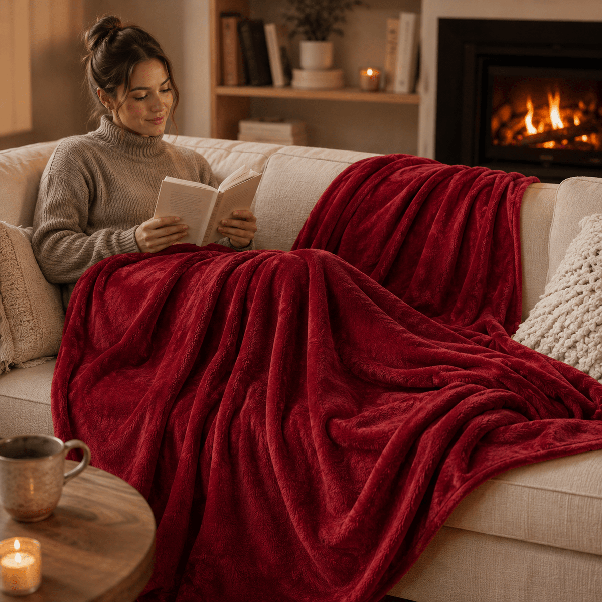 Brushed Ultra-Soft Throw - Bed & Sofa Premium Comfort