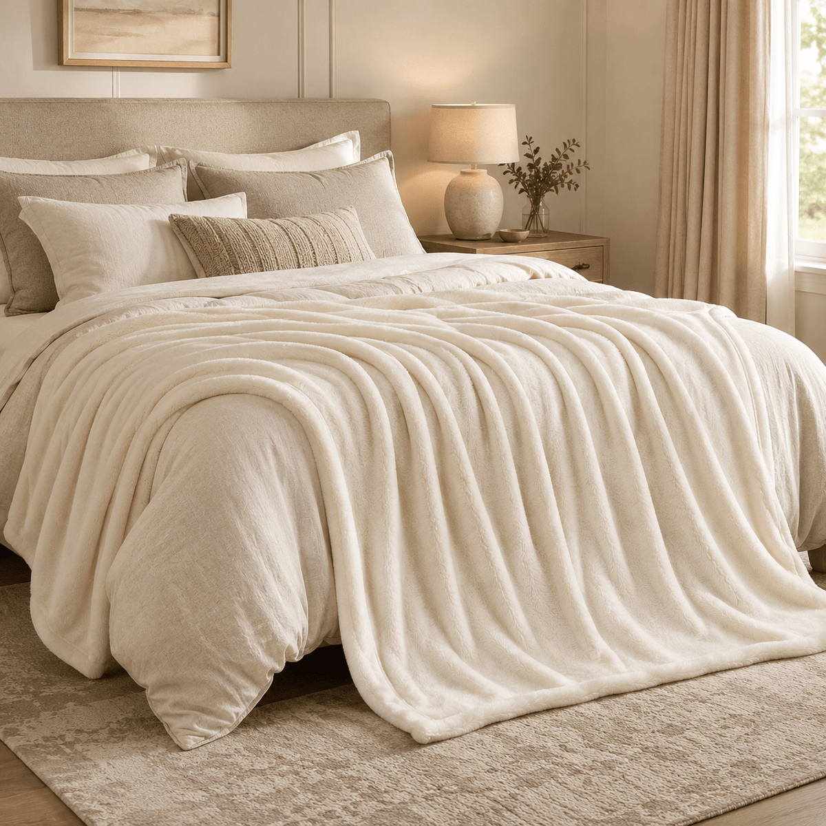Brushed Ultra-Soft Throw - Bed & Sofa Premium Comfort