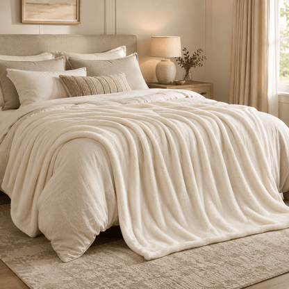 Brushed Ultra-Soft Throw - Bed & Sofa Premium Comfort