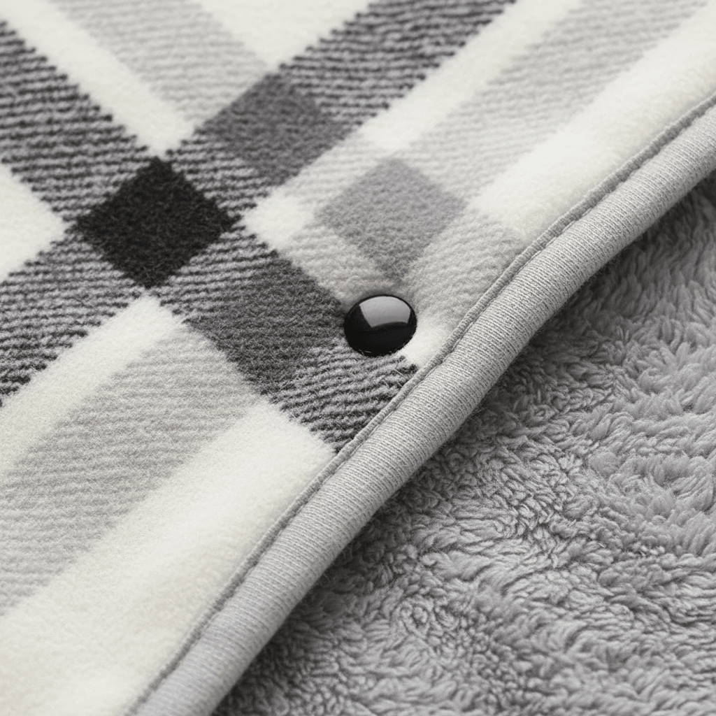 Checked Shawl Blanket - Home & Office Cosy Wrap for Chilly Days