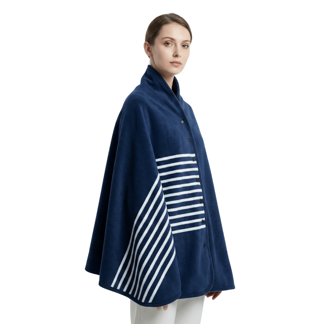 Checked Shawl Blanket - Home & Office Cosy Wrap for Chilly Days