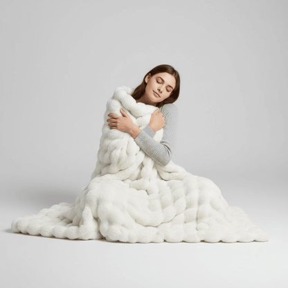 Faux Fur Rabbit Throw - Ultra-Soft Premium Ethical Luxury