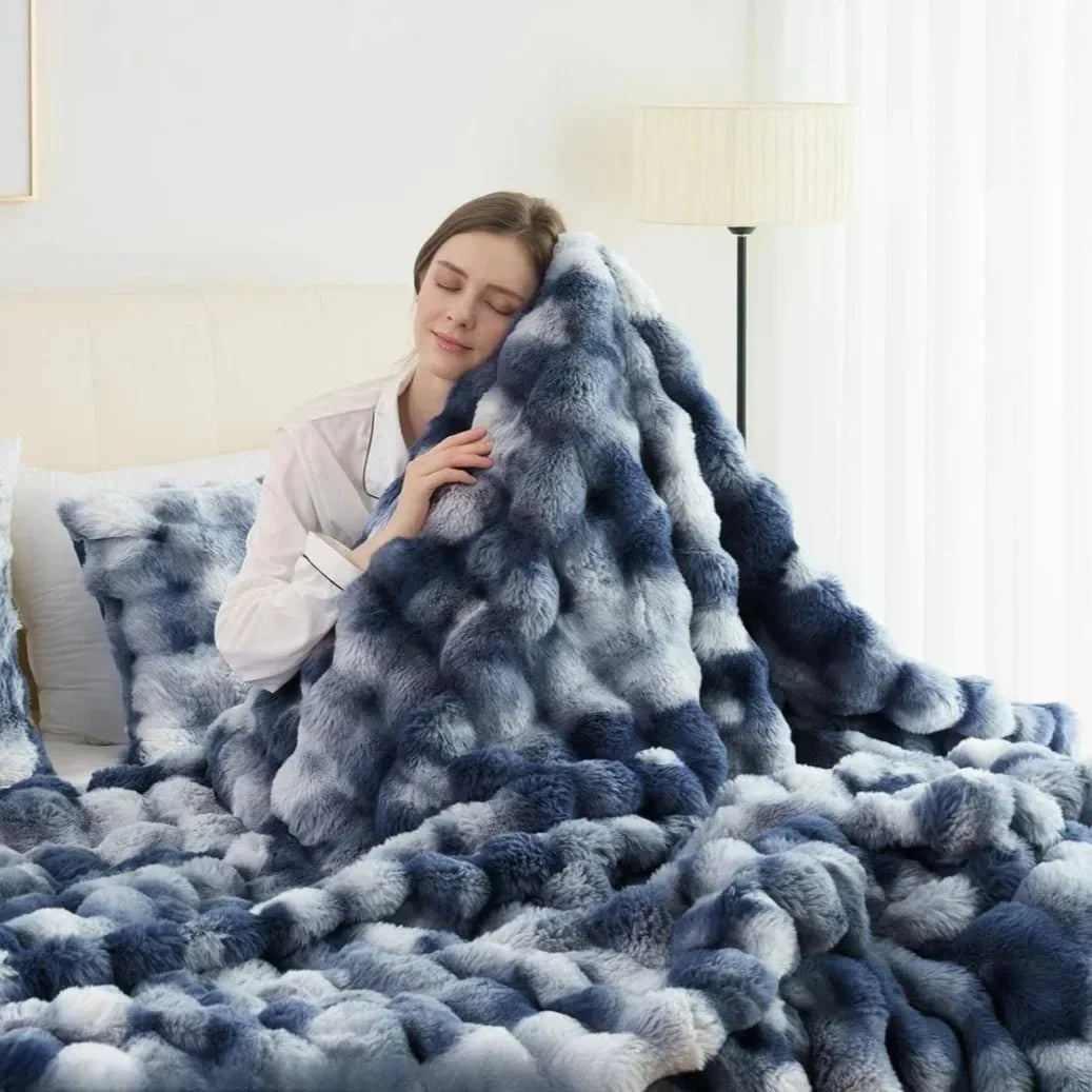 Faux Fur Rabbit Throw - Ultra-Soft Premium Ethical Luxury