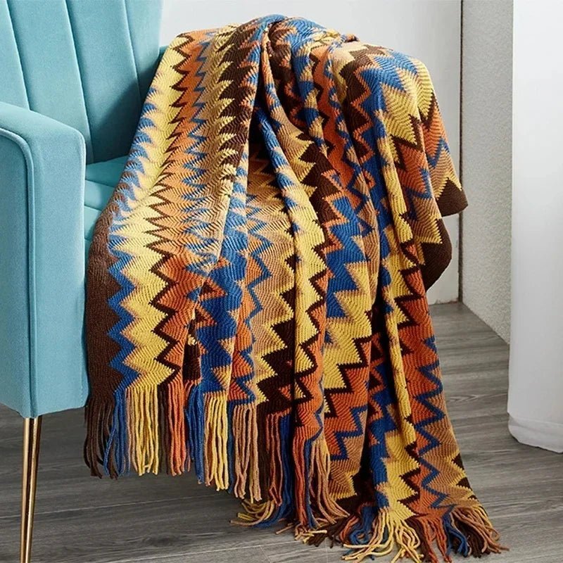 Boho Geometric Throw & Tapestry - Sofa & Wall Decoration