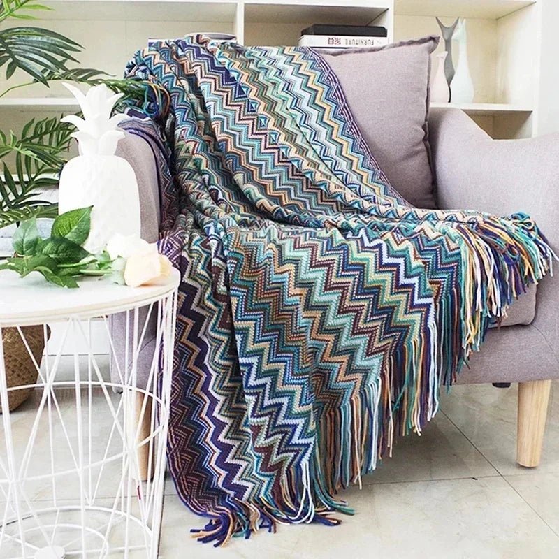 Boho Geometric Throw & Tapestry - Sofa & Wall Decoration