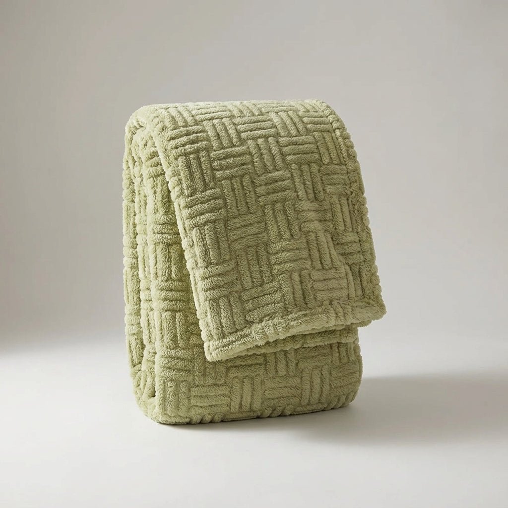 Geometric Jacquard Queen Plush Throw - Premium Dual-Face Design