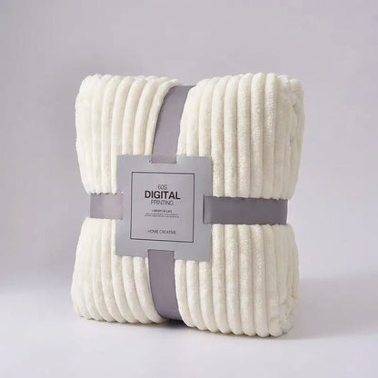 Ribbed Plush Throw - Sofa & Bed Soft & Stylish Comfort