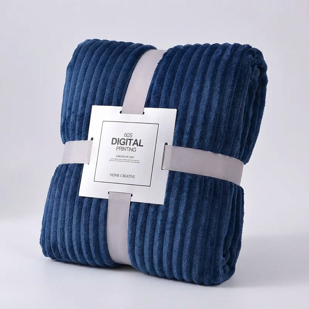 Ribbed Plush Throw - Sofa & Bed Soft & Stylish Comfort