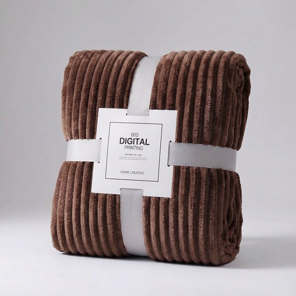 Ribbed Plush Throw - Sofa & Bed Soft & Stylish Comfort