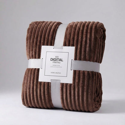 Ribbed Plush Throw - Sofa & Bed Soft & Stylish Comfort