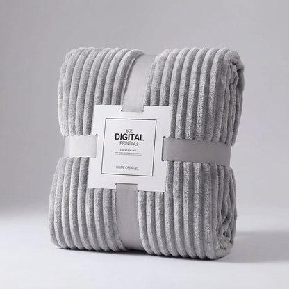 Ribbed Plush Throw - Sofa & Bed Soft & Stylish Comfort