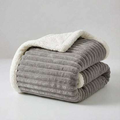 Thick Plush Winter Throw - Enveloping Winter Comfort Blanket