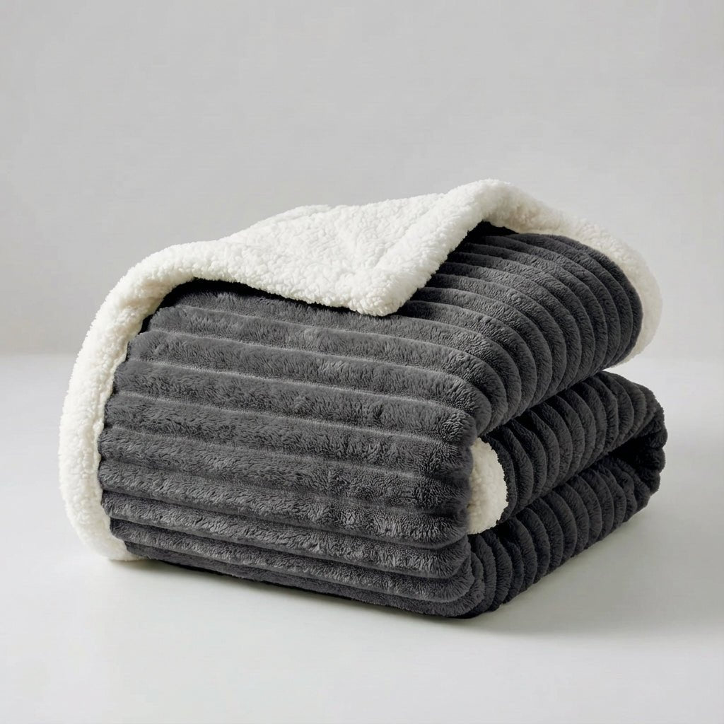 Thick Plush Winter Throw - Enveloping Winter Comfort Blanket