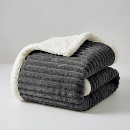 Thick Plush Winter Throw - Enveloping Winter Comfort Blanket