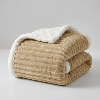 Thick Plush Winter Throw - Enveloping Winter Comfort Blanket