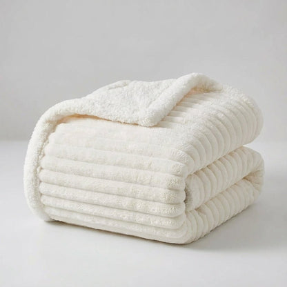 Thick Plush Winter Throw - Enveloping Winter Comfort Blanket
