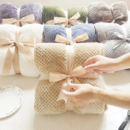 Premium Thick Plush Throw - Home Luxury Comfort Blanket