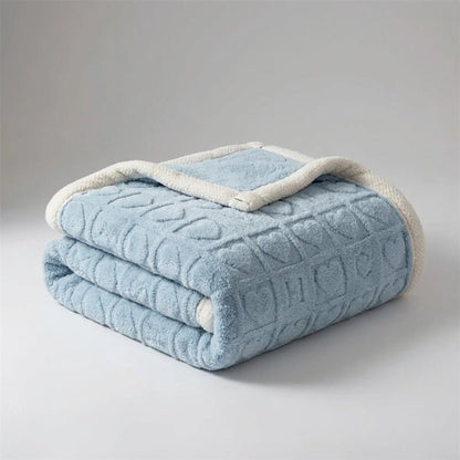 Reversible Lightweight Plush Throw - Office & Travel All-Season