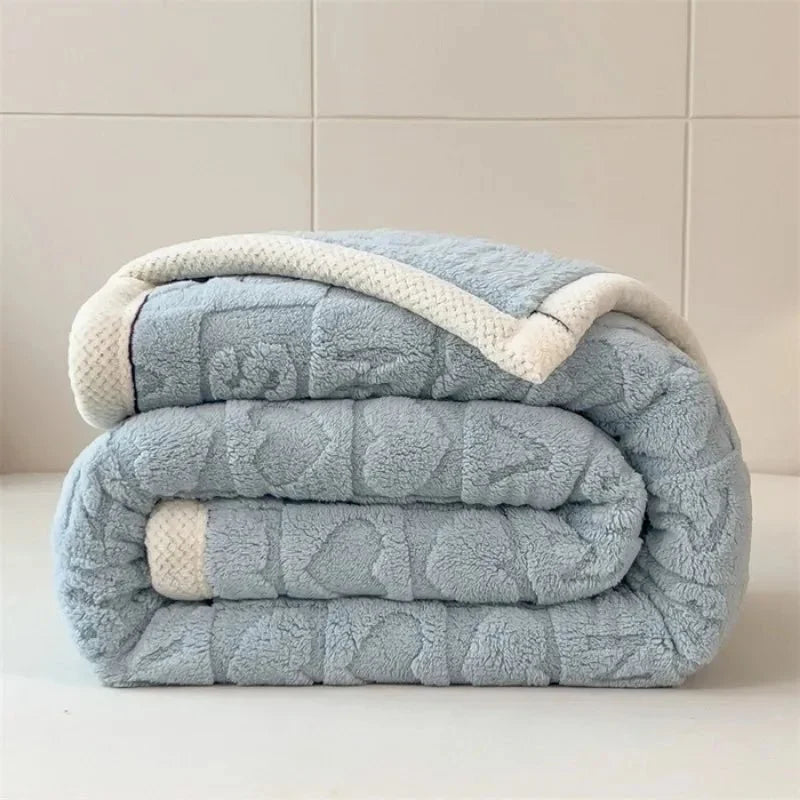 Reversible Lightweight Plush Throw - Office & Travel All-Season