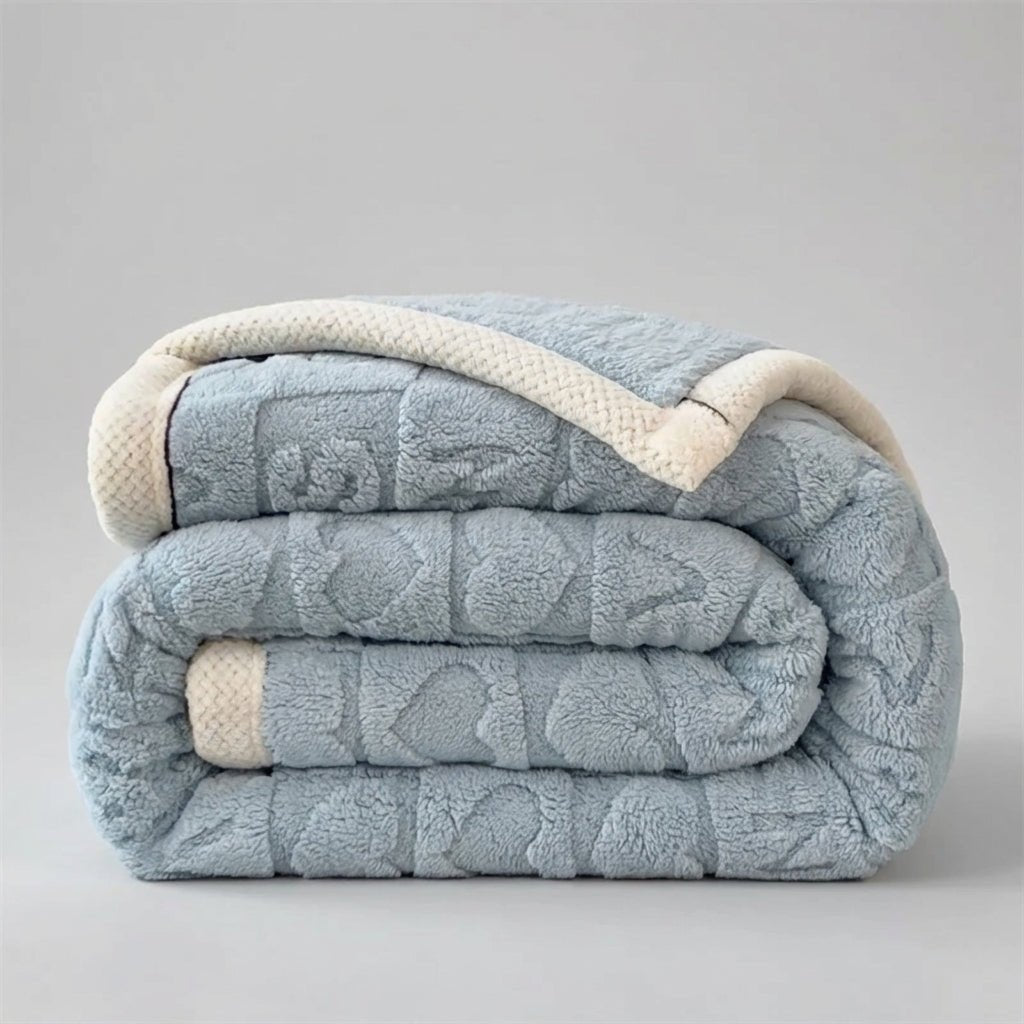 Reversible Lightweight Plush Throw - Office & Travel All-Season
