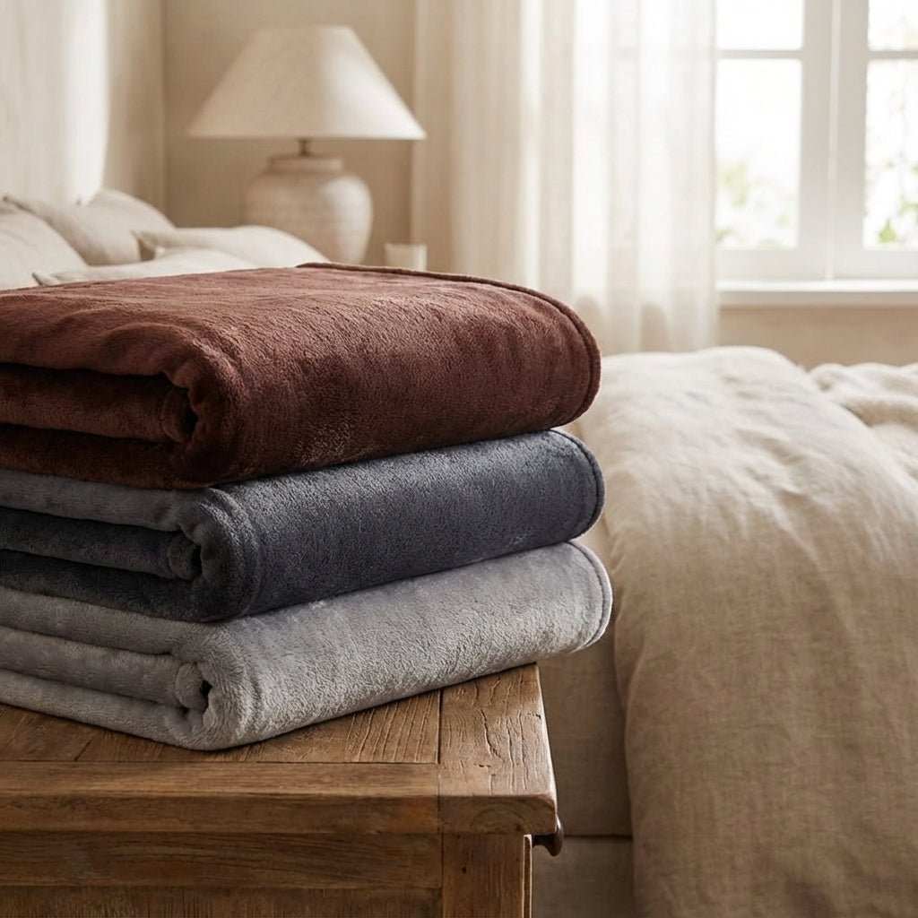 Soft Lightweight Fleece Throw - Bed & Sofa All-Season
