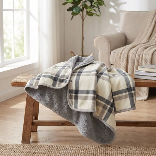Portable Wearable Throw - Travel & Office Mobile Warmth