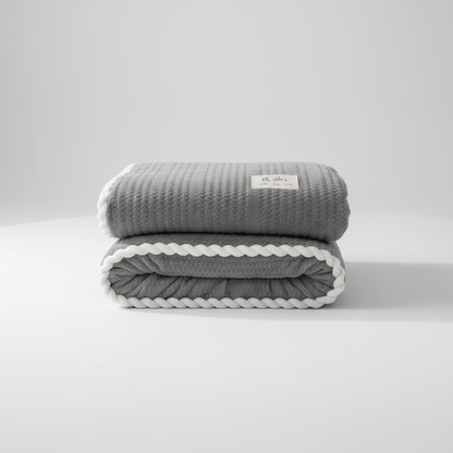 Knitted Coral Fleece Designer Throw - Sofa & Interior Decoration
