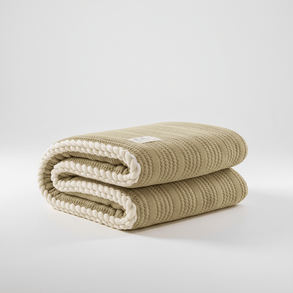 Knitted Coral Fleece Designer Throw - Sofa & Interior Decoration