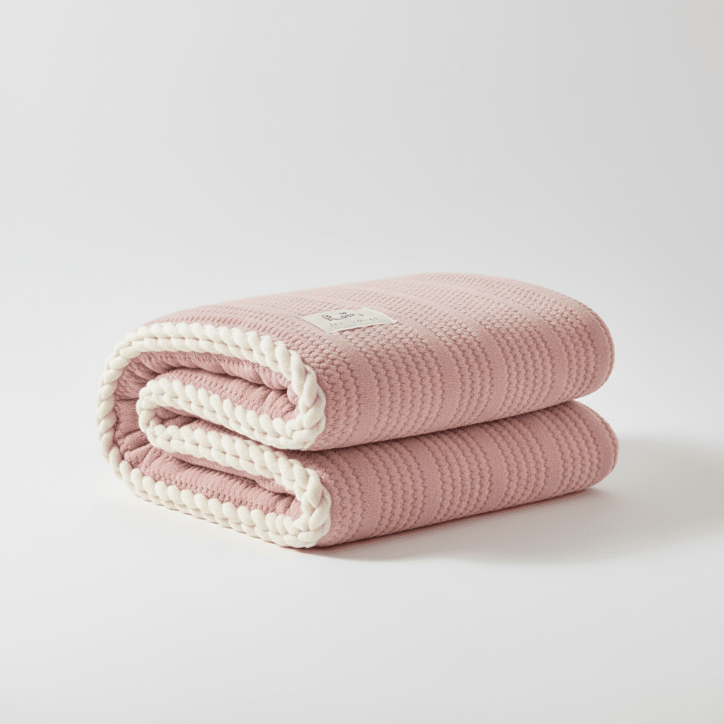 Knitted Coral Fleece Designer Throw - Sofa & Interior Decoration