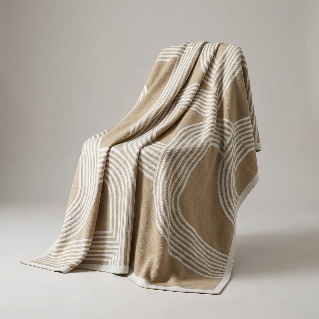 Knitted Geometric Modern Throw - Designer Sofa Decoration