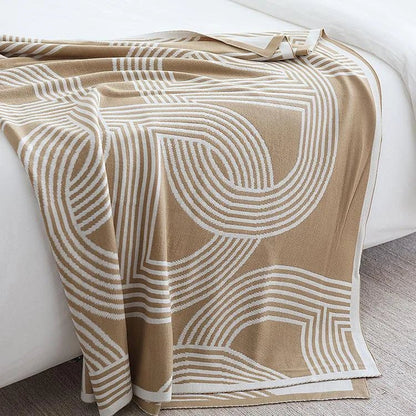 Knitted Geometric Modern Throw - Designer Sofa Decoration