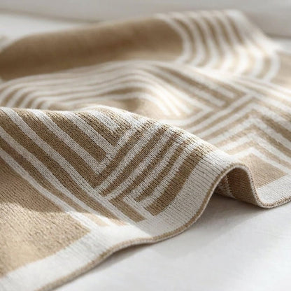 Knitted Geometric Modern Throw - Designer Sofa Decoration