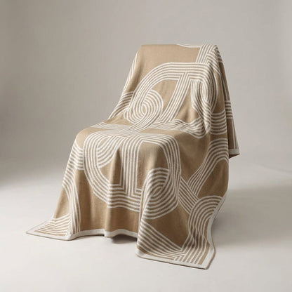 Knitted Geometric Modern Throw - Designer Sofa Decoration