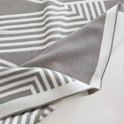 Knitted Geometric Modern Throw - Designer Sofa Decoration