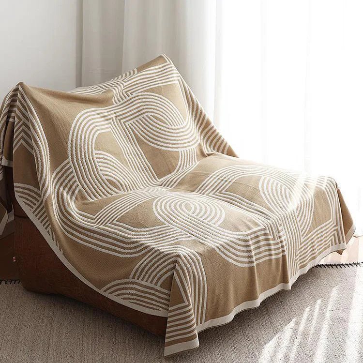 Knitted Geometric Modern Throw - Designer Sofa Decoration