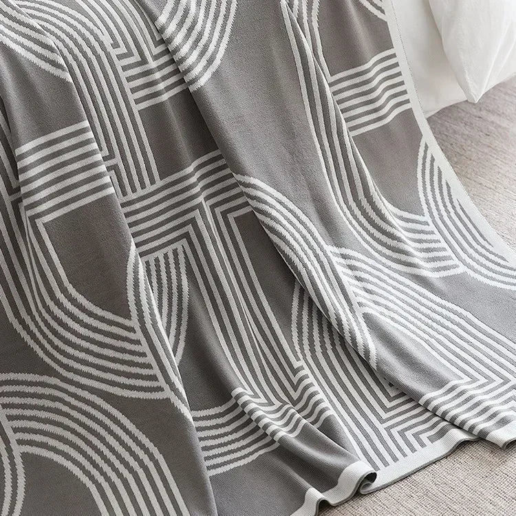 Knitted Geometric Modern Throw - Designer Sofa Decoration