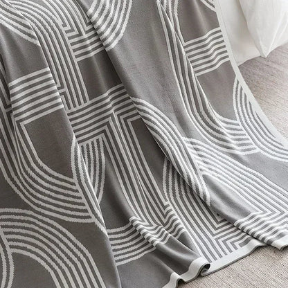 Knitted Geometric Modern Throw - Designer Sofa Decoration