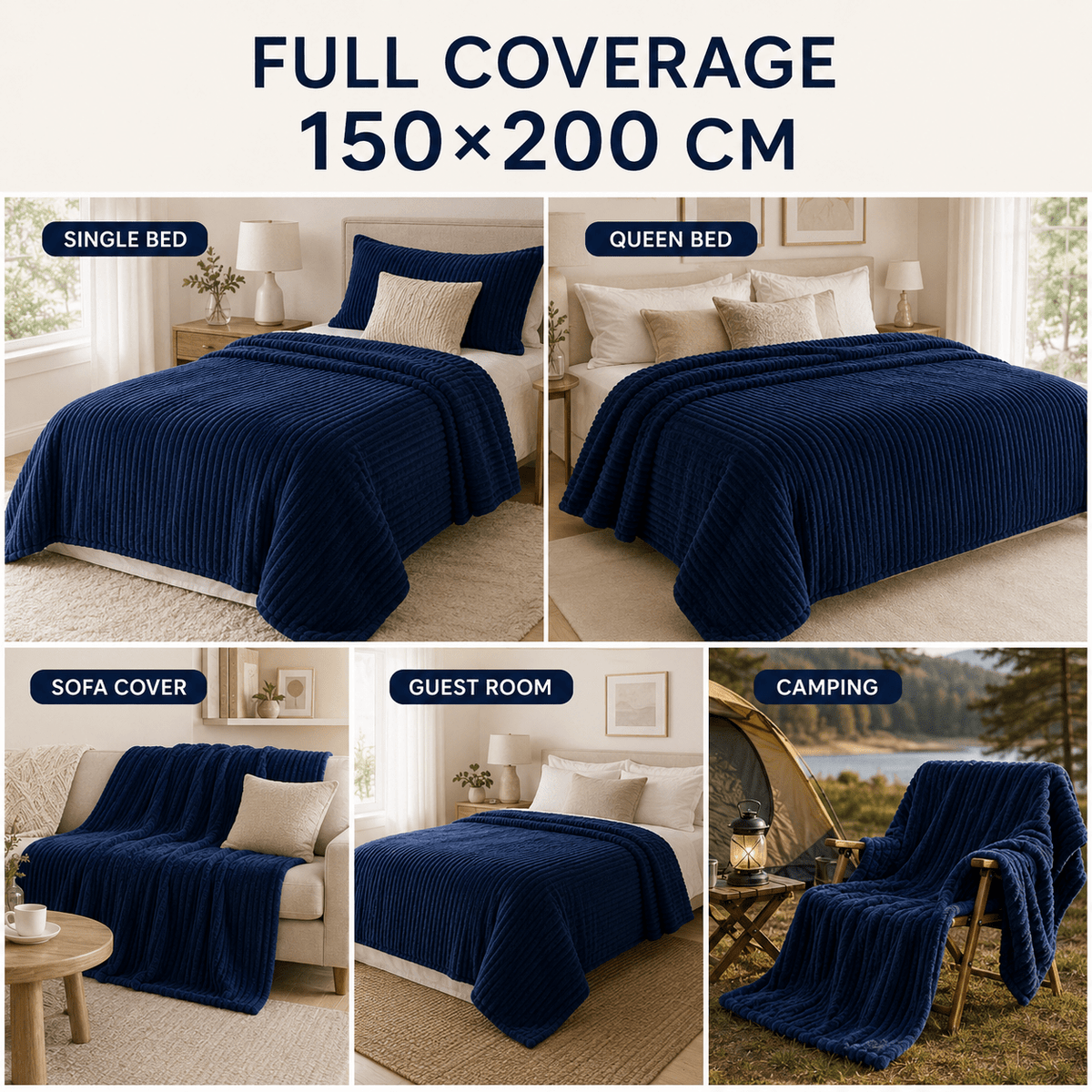 Coral Velvet Thick Throw - Home Winter & Autumn Warmth