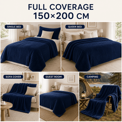 Coral Velvet Thick Throw - Home Winter & Autumn Warmth