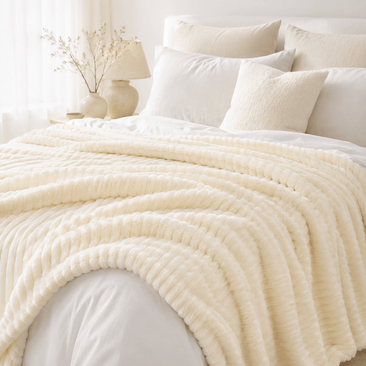 Coral Velvet Thick Throw - Home Winter & Autumn Warmth