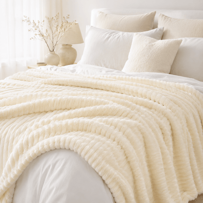 Coral Velvet Thick Throw - Home Winter & Autumn Warmth