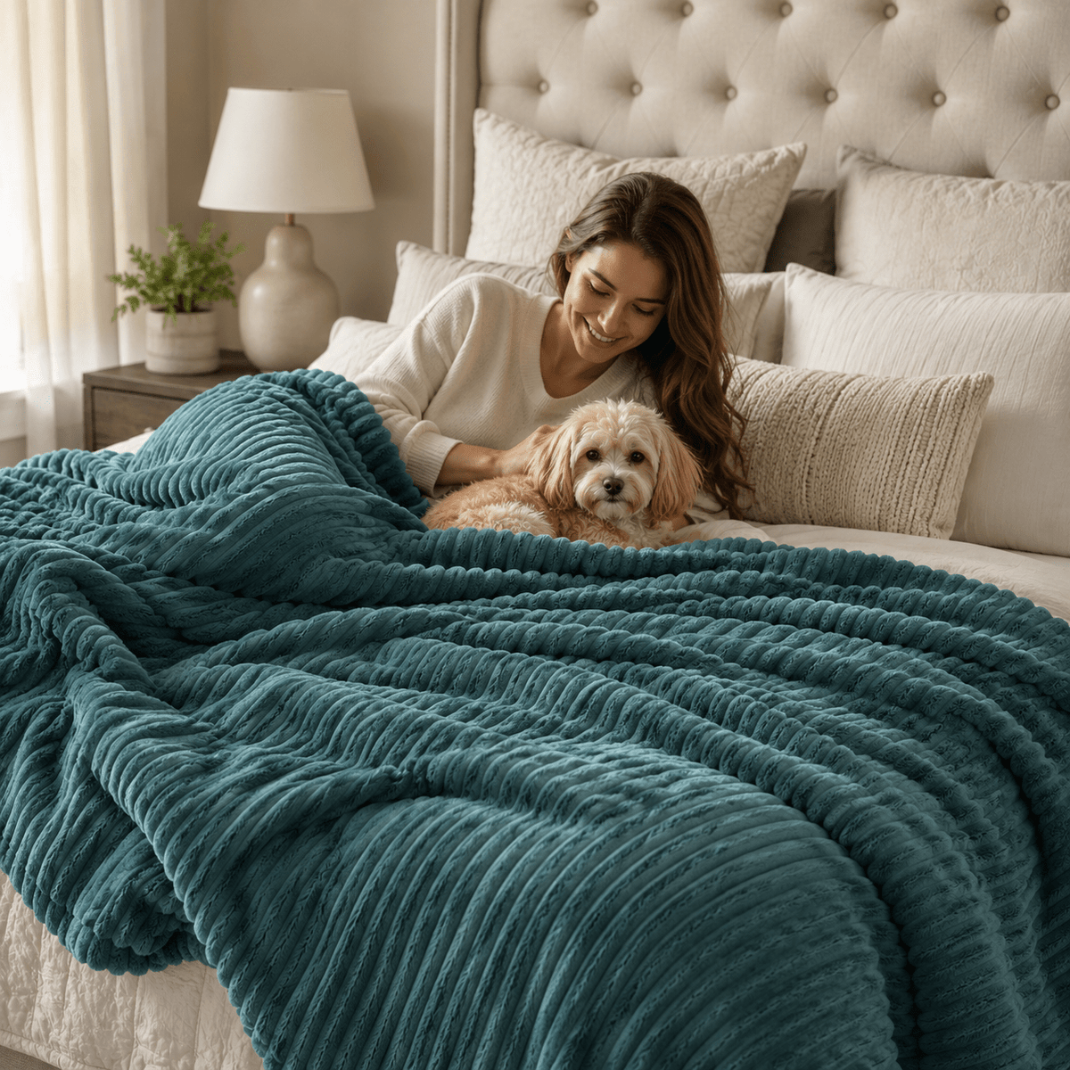 Coral Velvet Thick Throw - Home Winter & Autumn Warmth