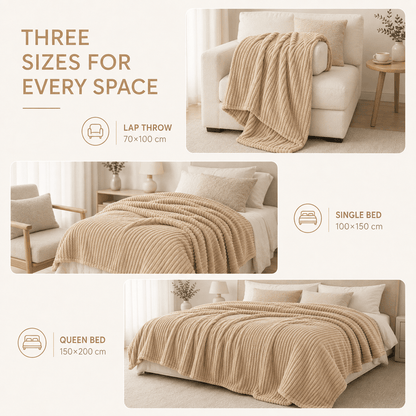 Coral Velvet Thick Throw - Home Winter & Autumn Warmth