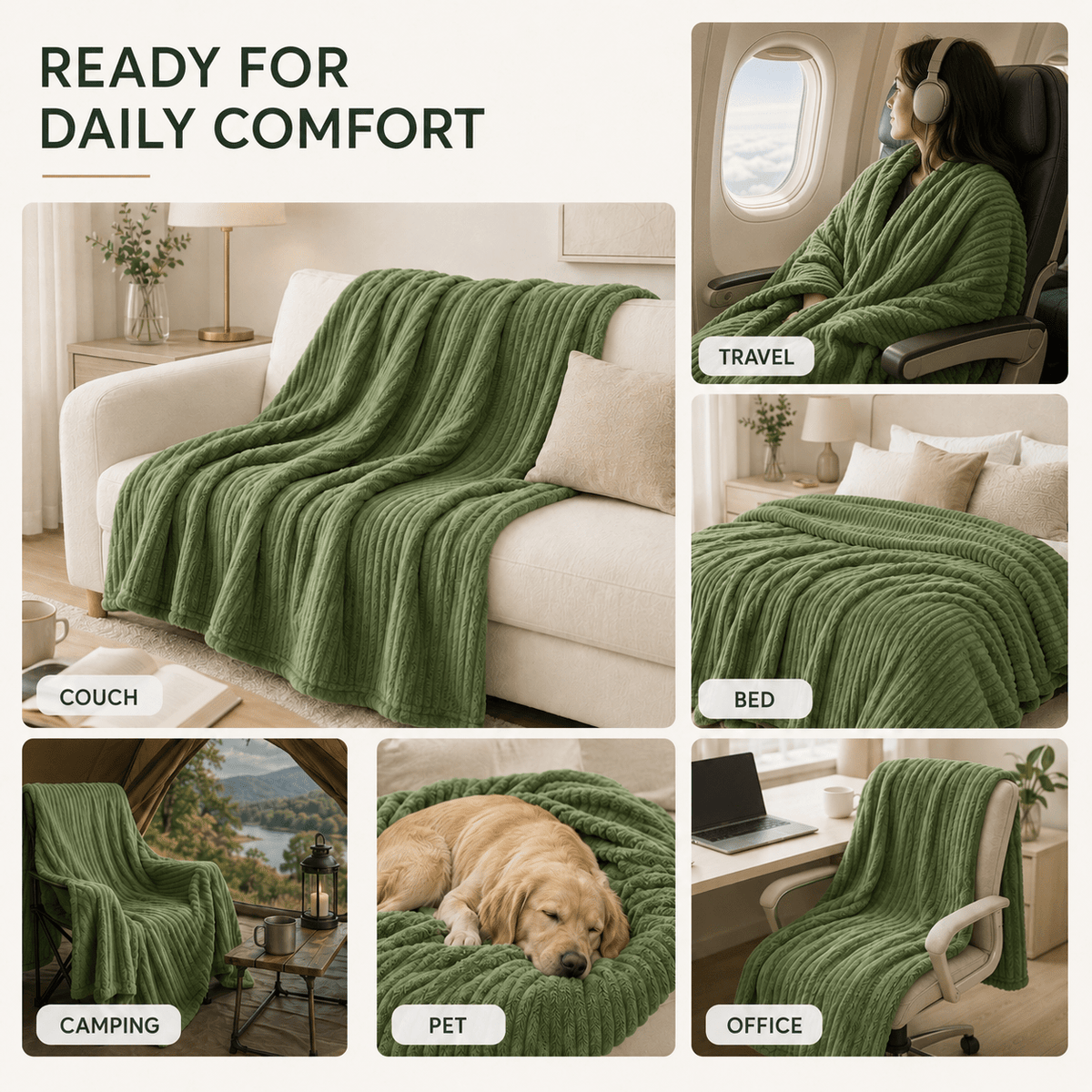 Coral Velvet Thick Throw - Home Winter & Autumn Warmth