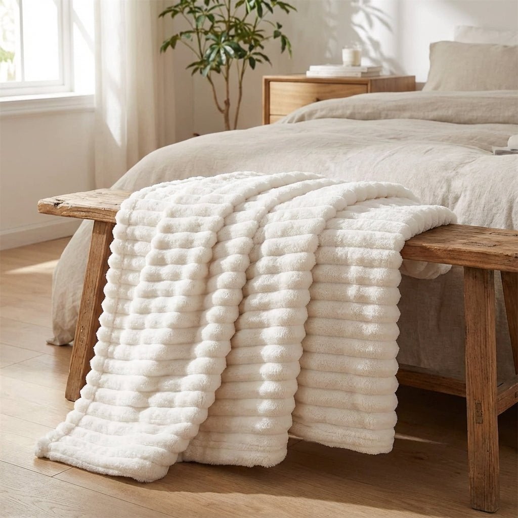 Velvet Plush Cosy Throw - Thick Home Warmth Comfort